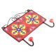 Red Navy Blue Flower Tiles Hooks 